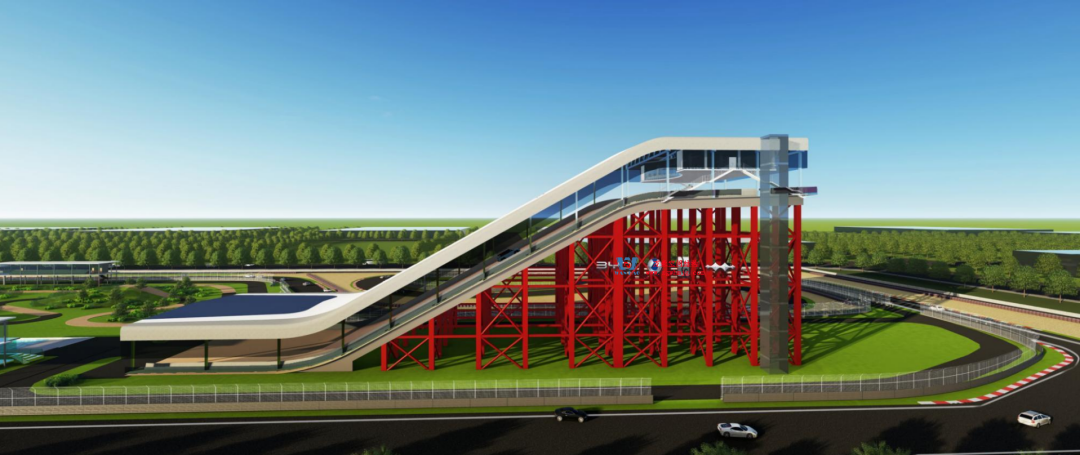 馭風逐沙，織就賽道美學——比亞迪紹興嵊州賽車場干拔沙坡觀景平臺鋼膜結構