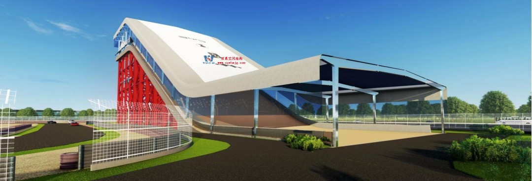 馭風逐沙，織就賽道美學——比亞迪紹興嵊州賽車場干拔沙坡觀景平臺鋼膜結構