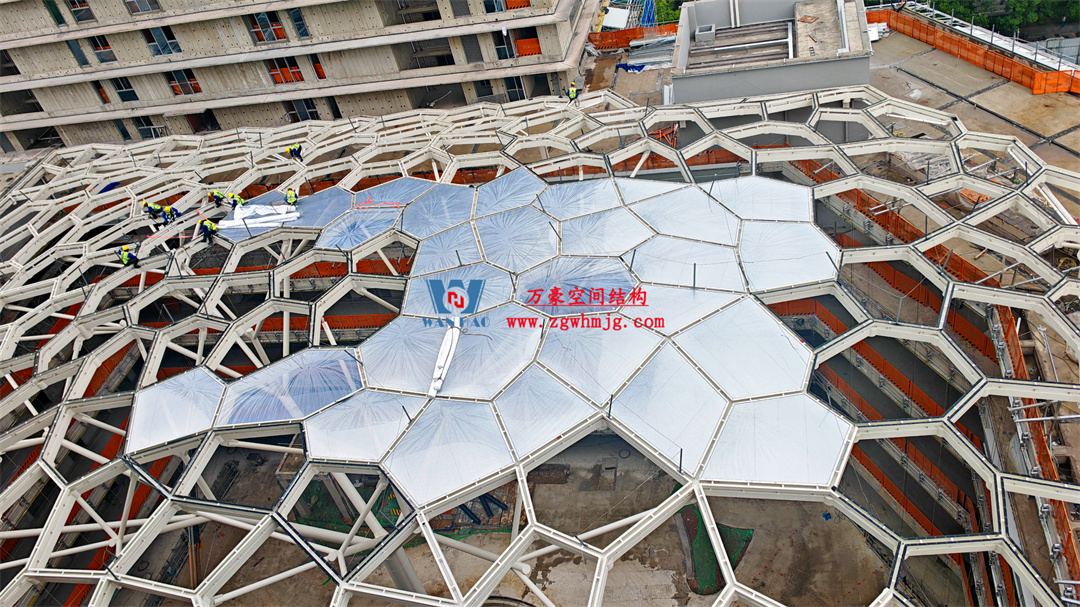 浙江萬豪空間結(jié)構(gòu)集團(tuán)有限公司安吉云安里項(xiàng)目膜結(jié)構(gòu)工程進(jìn)展報告